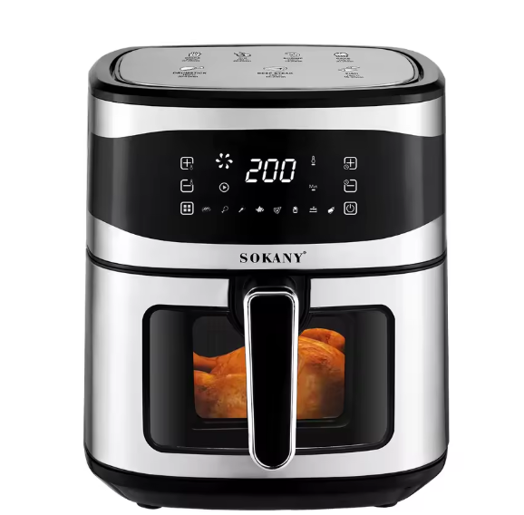 Air Fryer Еърфрайър SOKANY 8.5L Дигитален дисплей