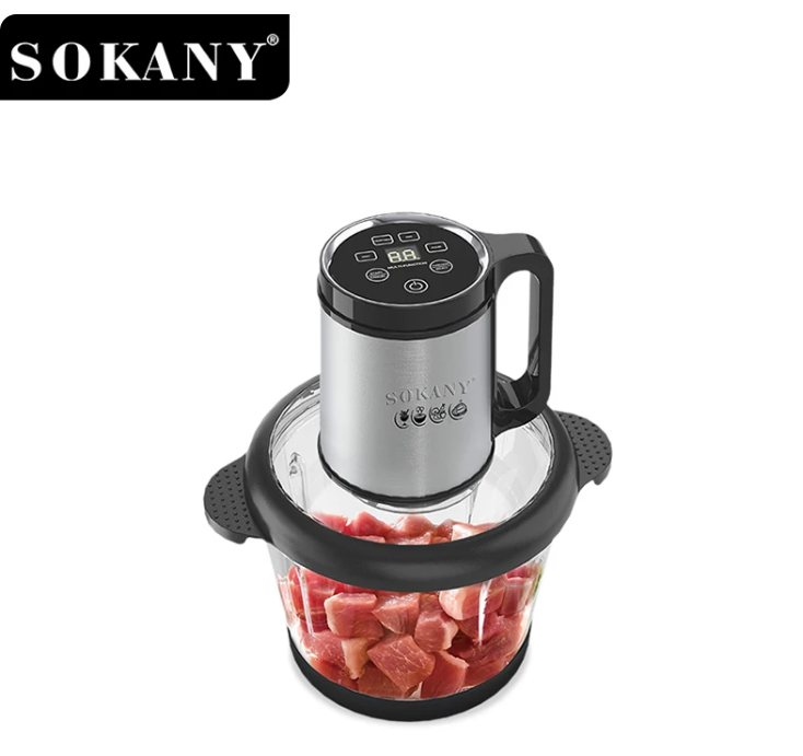 Кухненски Чопър SOKANY 600W 3L Мултифункционален  Стъклена купа